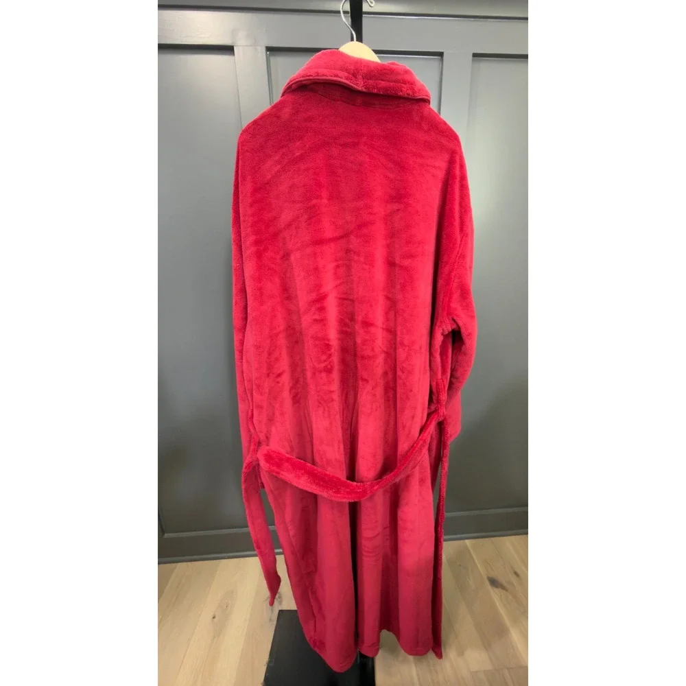 NWT Polo Ralph Lauren Plush Fleece Robe - Red, Size L/XL